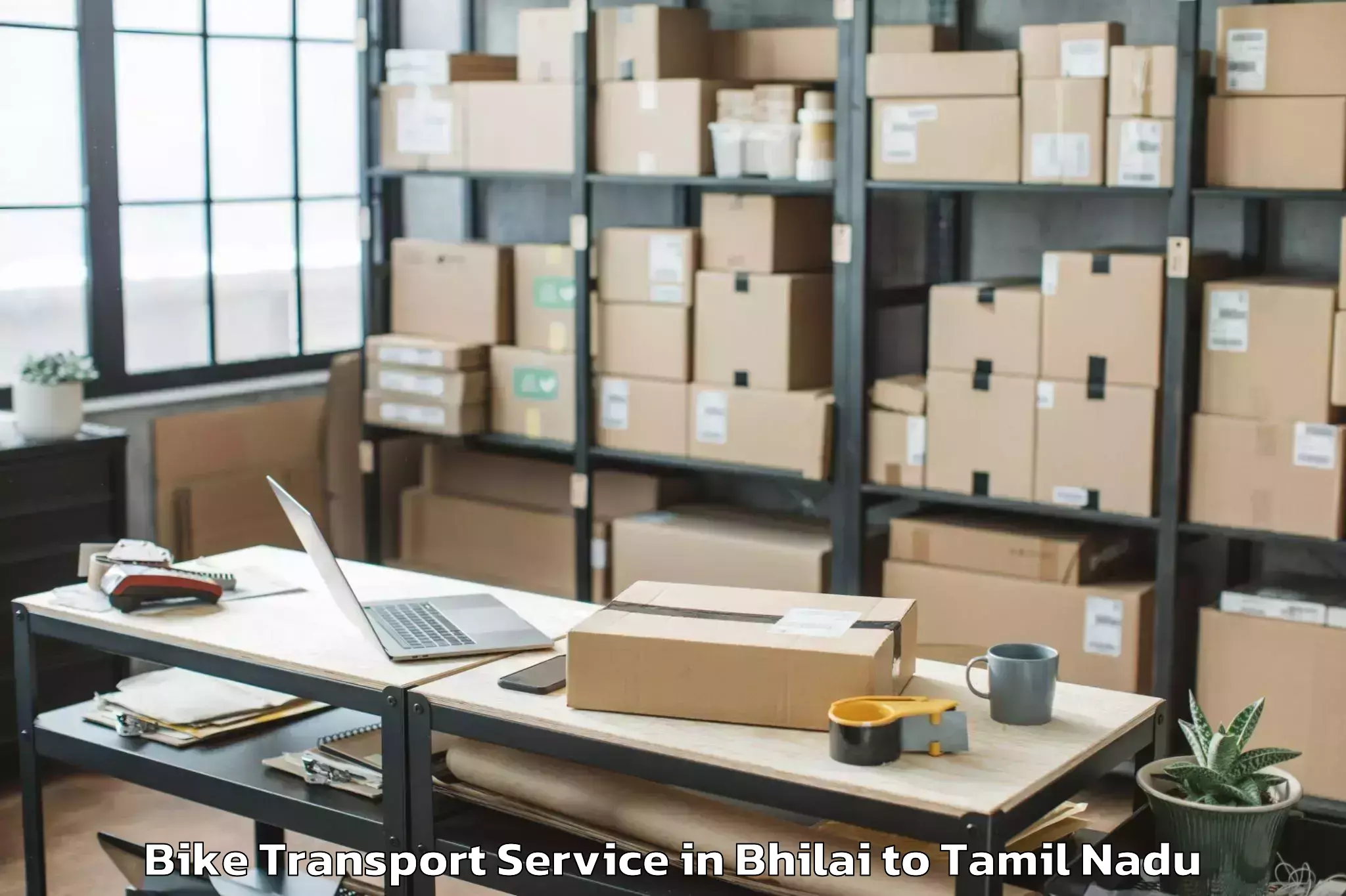 Reliable Bhilai to Tiruttangal Bike Transport